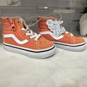 NWT Vans Girls Sk8-Hi Reissue Zip Sneakers – Orange | Size 5